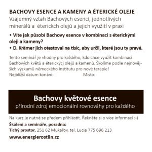 Éterické oleje a minerály v praxi v kombinaci s Bachovými esencemi